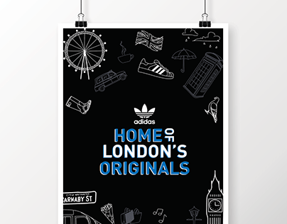 Poster design for Adidas, Carnaby Street store