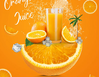 إعلان عصير برتقال طبيعي