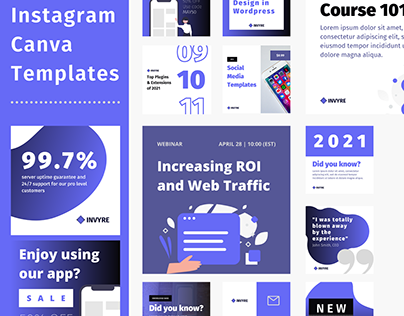 Startup Inspired Instagram Post Templates for Canva