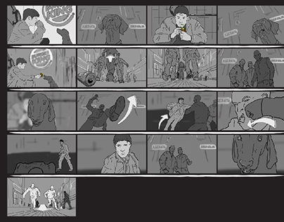 Project thumbnail - Sample storyboarded scene