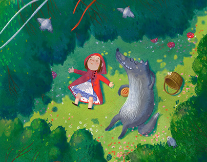 Illustration for "Little Red Riding Hood"