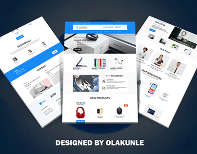 Landing page design on Gadgets and Accessories