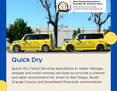 Quick-Dry Flood Services is a restoration company