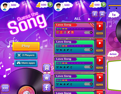 Music mobile game UI