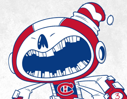 Montreal Canadiens themed, three armed superhero