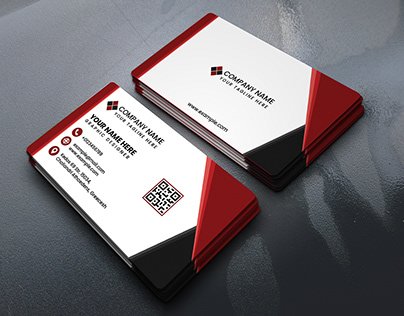 Black & Red Simple Business Card design