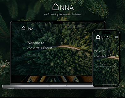 Site for renting a house in the forest UX/UI Design