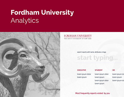 Fordham University Analytics - UX/UI