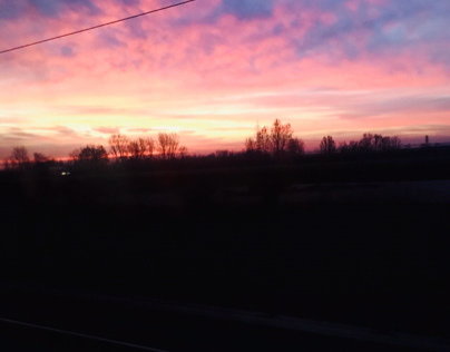 Sunrise on the train