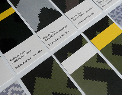 The pixeled camouflage samples