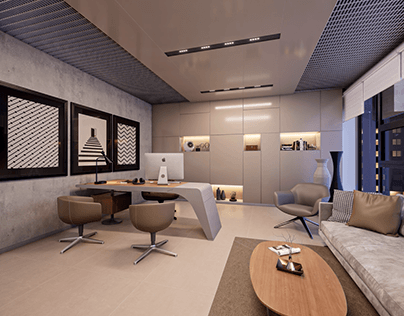 Projektminiatyr - CGI - Animation Office interior