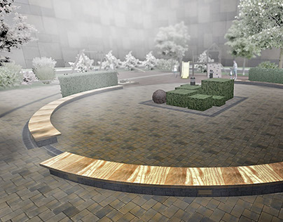 Landscape design of the residential complex