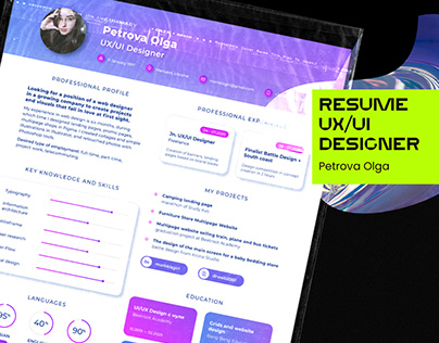 Resume 2020 UX/UI Designer