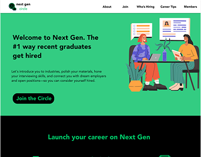 Next Gen Circle Website - Desktop & Mobile