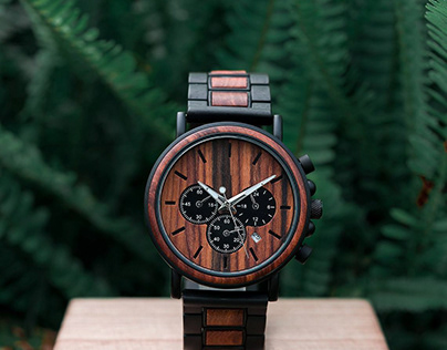 Wood watch for men