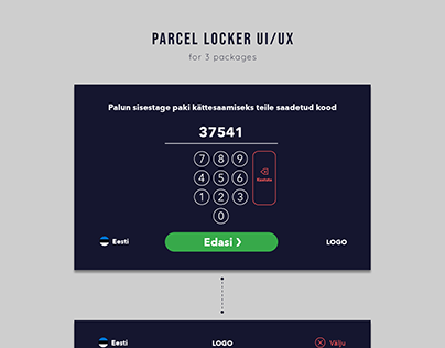 Parcel locker UI/UX