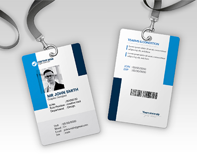 corporate business id card design template