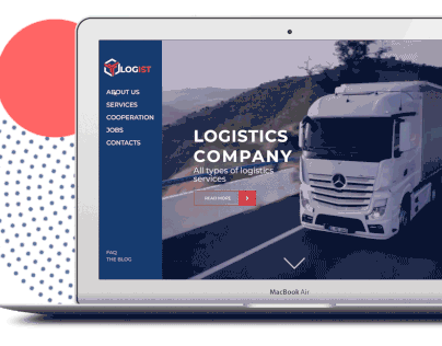 Logistic company landing page concept