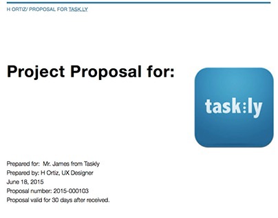 Taskly Proposal for CF
