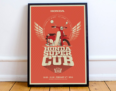 50 years Honda Super Cub poster