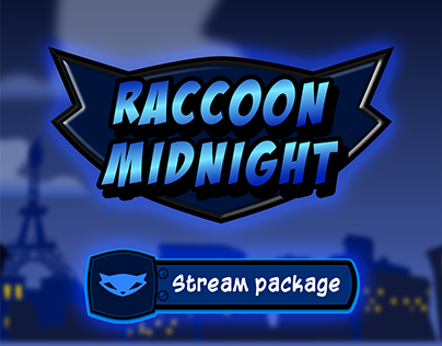 Sly Cooper Twitch Stream Overlays - Raccoon Midnight