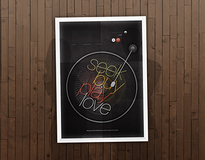 Seek, Buy, Play, Love Records | Typographical Poster