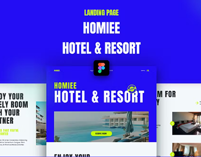 Homiee Hotel & Resort Creative Landing Page Figma