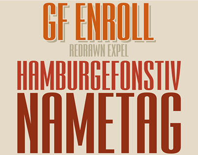 GF Enroll typeface (латиница, кириллица)