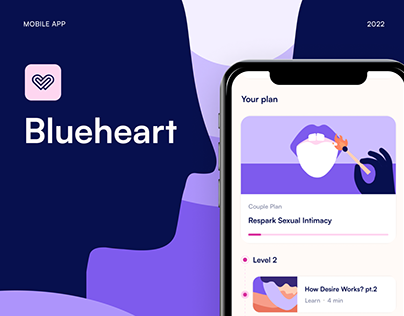 Blueheart. Digital sex therapy mental health mobile app