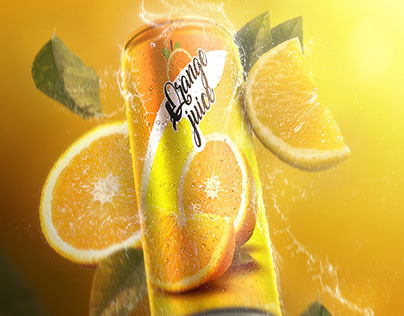 Orange Juice - Pack Shot Manipulação Fotográfica