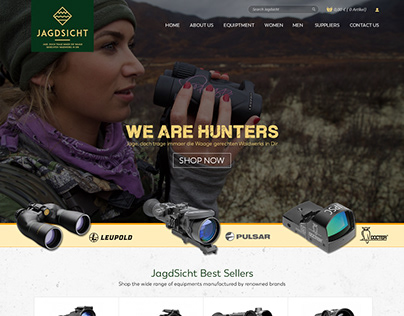 Hunting Gear ECommerce Website Design