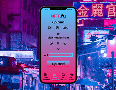 An NFT UX UI design for mobile app