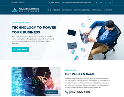Corporate Technology Website