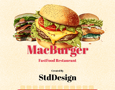 FastFood Restautant website design by StdDesign.