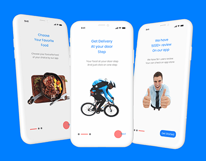 Food Delivery onboarding Screens