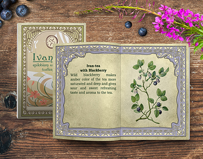 Packaging for herbal tea and leaflet.