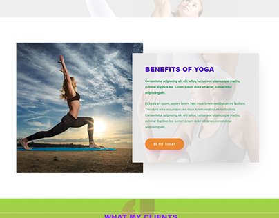 yoga landing Page