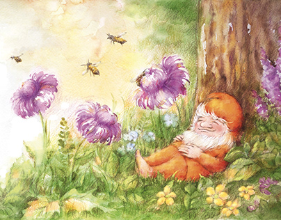 Illustrations for the book "Gnome named Pock"