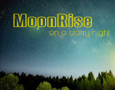 Moonrise photo/text animation