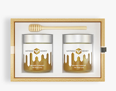 Honey Bottles with Package - 3D Model