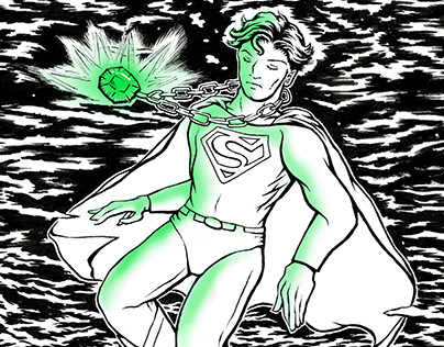 Kryptonite print - Christopher Reeve as Superman
