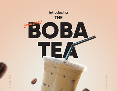 Boba tea flyer design