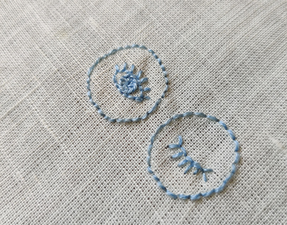 Embroidered Surface on Hemp