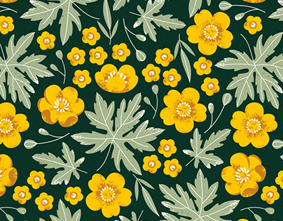 Wild flowers surface pattern