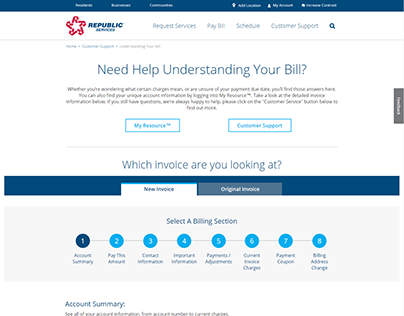 "Understanding Your Bill" Page Re-Design