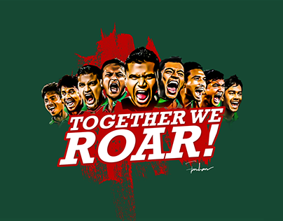 Together We Roar Bangladesh Cricket Team Wallpaper
