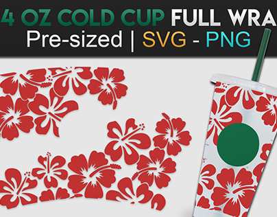 Flower 24 Oz Cold Cup