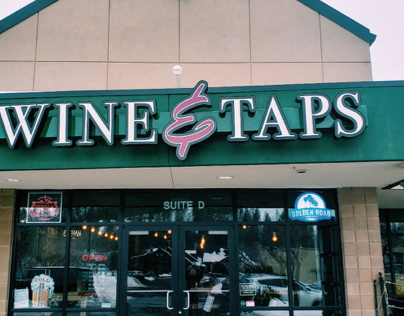 Wine & Taps Channel Letter Sign/Design