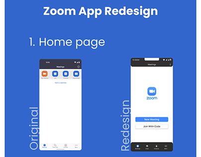Project thumbnail - Zoom app UI redesign