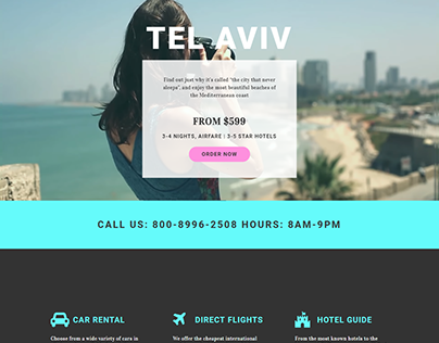 VACATION - Homepage / Landing Page - By wordpress & Ele
